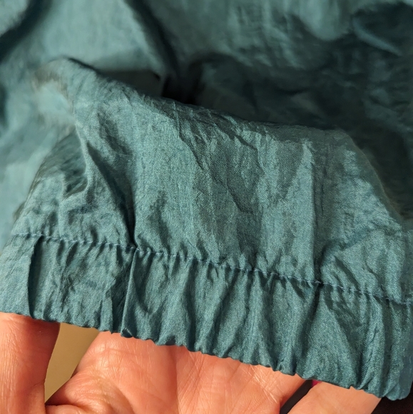 Urban Mango teal blue ruffle front dress with elastic belt size large - Picture 4 of 11